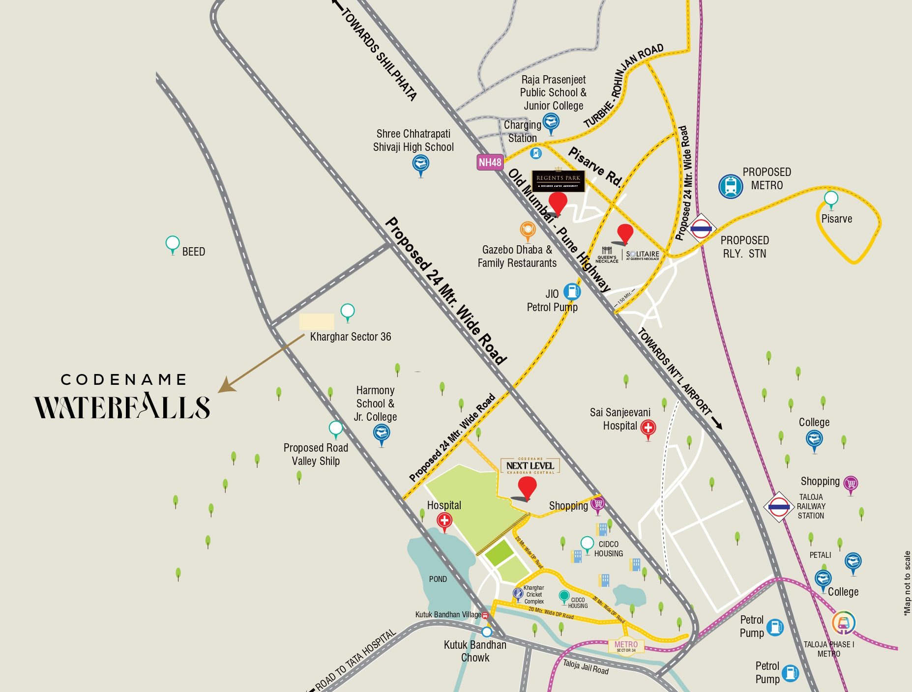 Metro Satyam Grand Atlantis Location Map